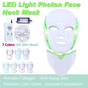 LED 7 Photon Face & Neck Facial Rejuvenation Mask